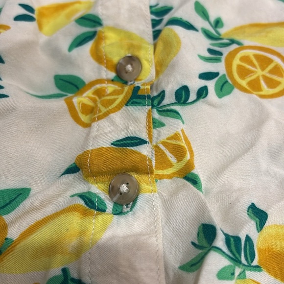 Wonder Nation Lemons cute size small girls blouse that fully buttons and ties - Picture 3 of 5